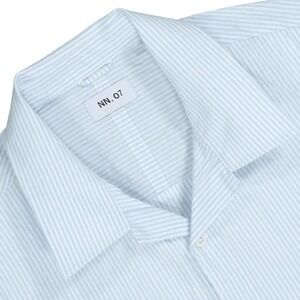 NWT‎ NN07 OLE Seersucker Short Sleeve Shirt Mens Size Large L Sea Stripe